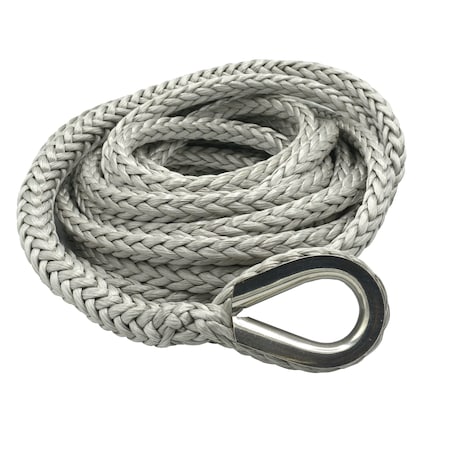 Nimbus 5/8-in. x 75' Synthetic Winch Line w/ SS Thimble, 16,933 lbs. WLL 25-0625075